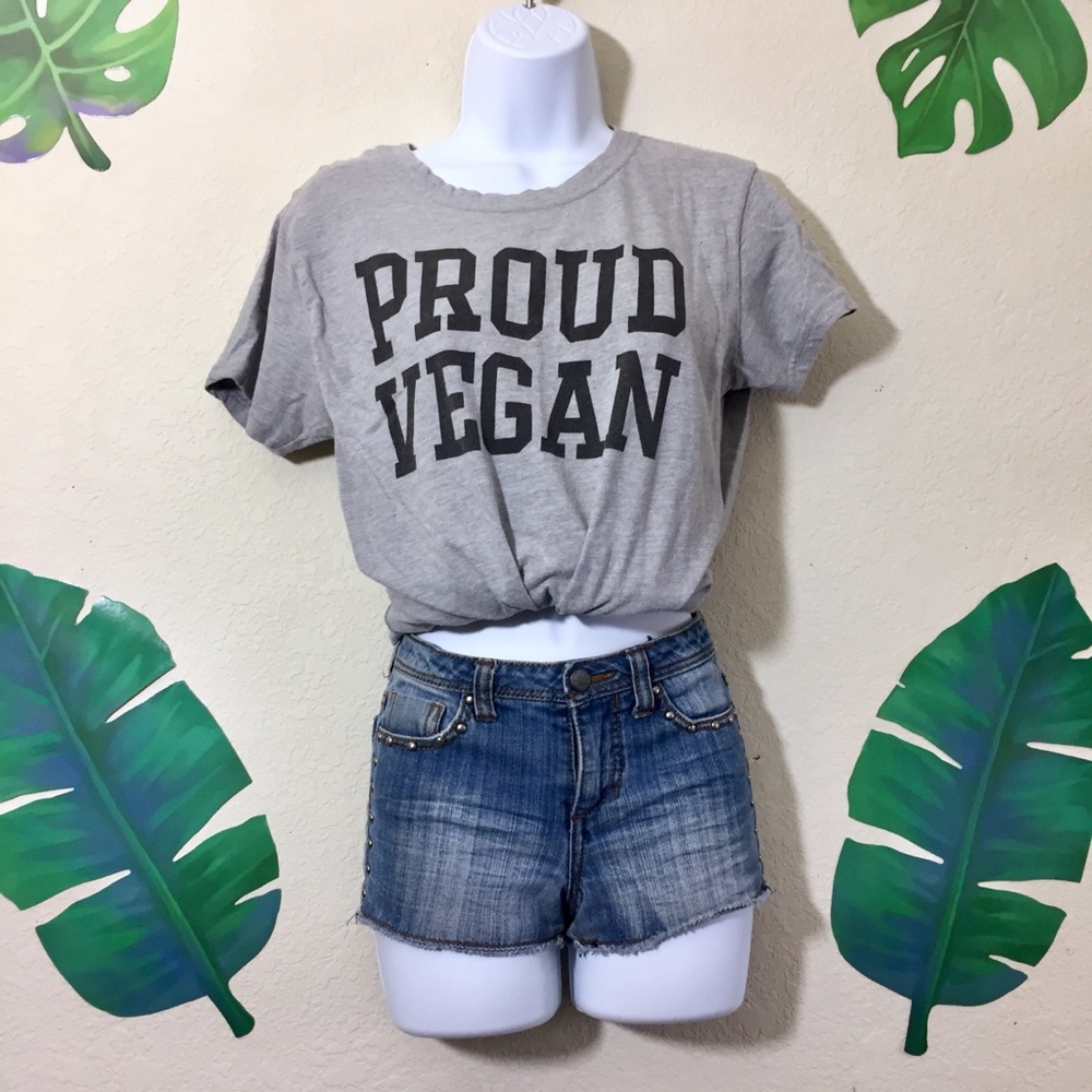 Proud Vegan Gray T-Shirt (M) - Picture 6 of 7